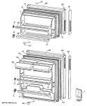 Section Diagram and Parts List for CTH16BYSKRWH  Hotpoint Refrigerator