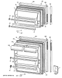 Section Diagram and Parts List for CTX16CYSJLAD  Hotpoint Refrigerator