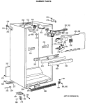 CABINET PARTS Diagram and Parts List for CTE18GASSRWH  Hotpoint Refrigerator