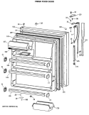 FRESH FOOD DOOR Diagram and Parts List for CTE24GASLRWH  Hotpoint Refrigerator