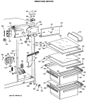 FRESH FOOD SECTION Diagram and Parts List for CSX22GRSBWH  Hotpoint Refrigerator
