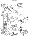 FREEZER SECTION Diagram and Parts List for CSX22KWSBWH  Hotpoint Refrigerator