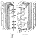 Section Diagram and Parts List for CSX22GASMAD  Hotpoint Refrigerator