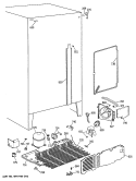 Section Diagram and Parts List for CSX22GASMAD  Hotpoint Refrigerator