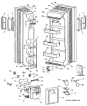Section Diagram and Parts List for CSX22KWSMWH  Hotpoint Refrigerator