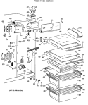 FRESH FOOD SECTION Diagram and Parts List for CSX27DRSMAD  Hotpoint Refrigerator
