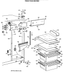 Part Location Diagram of WR17X3237 GE HANDLE Vegetable PAN