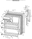 FRESH FOOD DOOR Diagram and Parts List for CTH21GASRRWH  Hotpoint Refrigerator