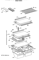 SHELF PARTS Diagram and Parts List for CTH21GASRRWH  Hotpoint Refrigerator