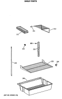 SHELF PARTS Diagram and Parts List for CTX18LASGRWH  Hotpoint Refrigerator