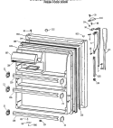 FRESH FOOD DOOR Diagram and Parts List for CTX21BASRRWH  Hotpoint Refrigerator