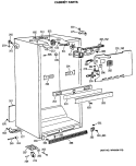 CABINET PARTS Diagram and Parts List for CTX21BASRRWH  Hotpoint Refrigerator