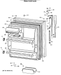 FRESH FOOD DOOR Diagram and Parts List for CTE18GATMRWH  Hotpoint Refrigerator