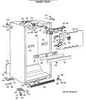 CABINET PARTS Diagram and Parts List for CTE18GATMRWH  Hotpoint Refrigerator