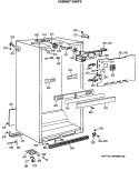 CABINET PARTS Diagram and Parts List for CTE21GATMRWH  Hotpoint Refrigerator
