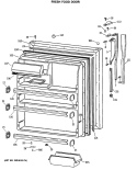 FRESH FOOD DOOR Diagram and Parts List for CTE24GATHRWH  Hotpoint Refrigerator