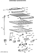 COMPARTMENT SEPARATOR PARTS Diagram and Parts List for CTE24GATHRWH  Hotpoint Refrigerator