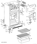 Section Diagram and Parts List for CTE16CYSJRWH  Hotpoint Refrigerator