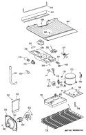 Section Diagram and Parts List for CTE16CYSJRWH  Hotpoint Refrigerator