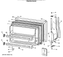 FREEZER DOOR Diagram and Parts List for CTX18BASQRWH  Hotpoint Refrigerator