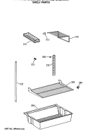 SHELF PARTS Diagram and Parts List for CTX18LASQLWH  Hotpoint Refrigerator
