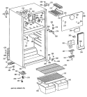 Section Diagram and Parts List for CTX14CATBLWH  Hotpoint Refrigerator