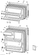 Section Diagram and Parts List for CTE14CYTBRWH  Hotpoint Refrigerator