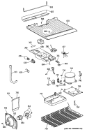 Section Diagram and Parts List for CTE14CYTBRWH  Hotpoint Refrigerator