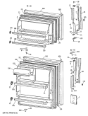 Section Diagram and Parts List for CTX16CITBLWH  Hotpoint Refrigerator