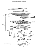 COMPARTMENT SEPARATOR PARTS Diagram and Parts List for CTX18BASVRAD  Hotpoint Refrigerator