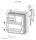 FRESH FOOD DOOR Diagram and Parts List for CTX18LASJLWH  Hotpoint Refrigerator