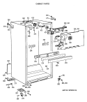 CABINET PARTS Diagram and Parts List for CTX18LASJLWH  Hotpoint Refrigerator