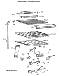 COMPARTMENT SEPARATOR PARTS Diagram and Parts List for CTX18LASJLWH  Hotpoint Refrigerator