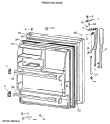 FRESH FOOD DOOR Diagram and Parts List for CTX18LASVRAD  Hotpoint Refrigerator