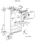 CABINET PARTS Diagram and Parts List for CTX18LASVRAD  Hotpoint Refrigerator