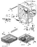 Section Diagram and Parts List for HDA430V-64WW  Hotpoint Dishwasher