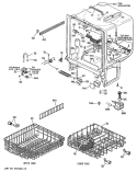 Section Diagram and Parts List for HDA900X-66BA  Hotpoint Dishwasher