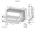 FREEZER DOOR Diagram and Parts List for CTH21GATERWH  Hotpoint Refrigerator