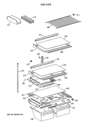 SHELF PARTS Diagram and Parts List for CTH21GATERWH  Hotpoint Refrigerator