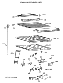 COMPARTMENT SEPARATOR PARTS Diagram and Parts List for CTH21GATERWH  Hotpoint Refrigerator