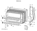 FREEZER DOOR Diagram and Parts List for CTT18GATERWH  Hotpoint Refrigerator