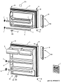 Section Diagram and Parts List for CTX14AATALWH  Hotpoint Refrigerator