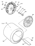 Section Diagram and Parts List for DLB3900SBM  Hotpoint Dryer