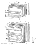 Section Diagram and Parts List for CTX16BYSCRWH  Hotpoint Refrigerator