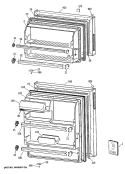 Section Diagram and Parts List for CTX16EYTGRWH  Hotpoint Refrigerator