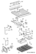 Section Diagram and Parts List for CTX16CYYBRAD  Hotpoint Refrigerator