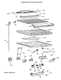 COMPARTMENT SEPARATOR PARTS Diagram and Parts List for CTG18GAXDRWW  Hotpoint Refrigerator