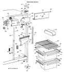 FRESH FOOD SECTION Diagram and Parts List for CSX22BCXAWH  Hotpoint Refrigerator