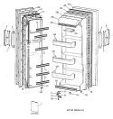 Section Diagram and Parts List for CSX22KAXAAD  Hotpoint Refrigerator