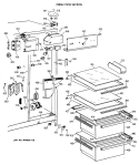 FRESH FOOD SECTION Diagram and Parts List for CSX24KWXAWH  Hotpoint Refrigerator